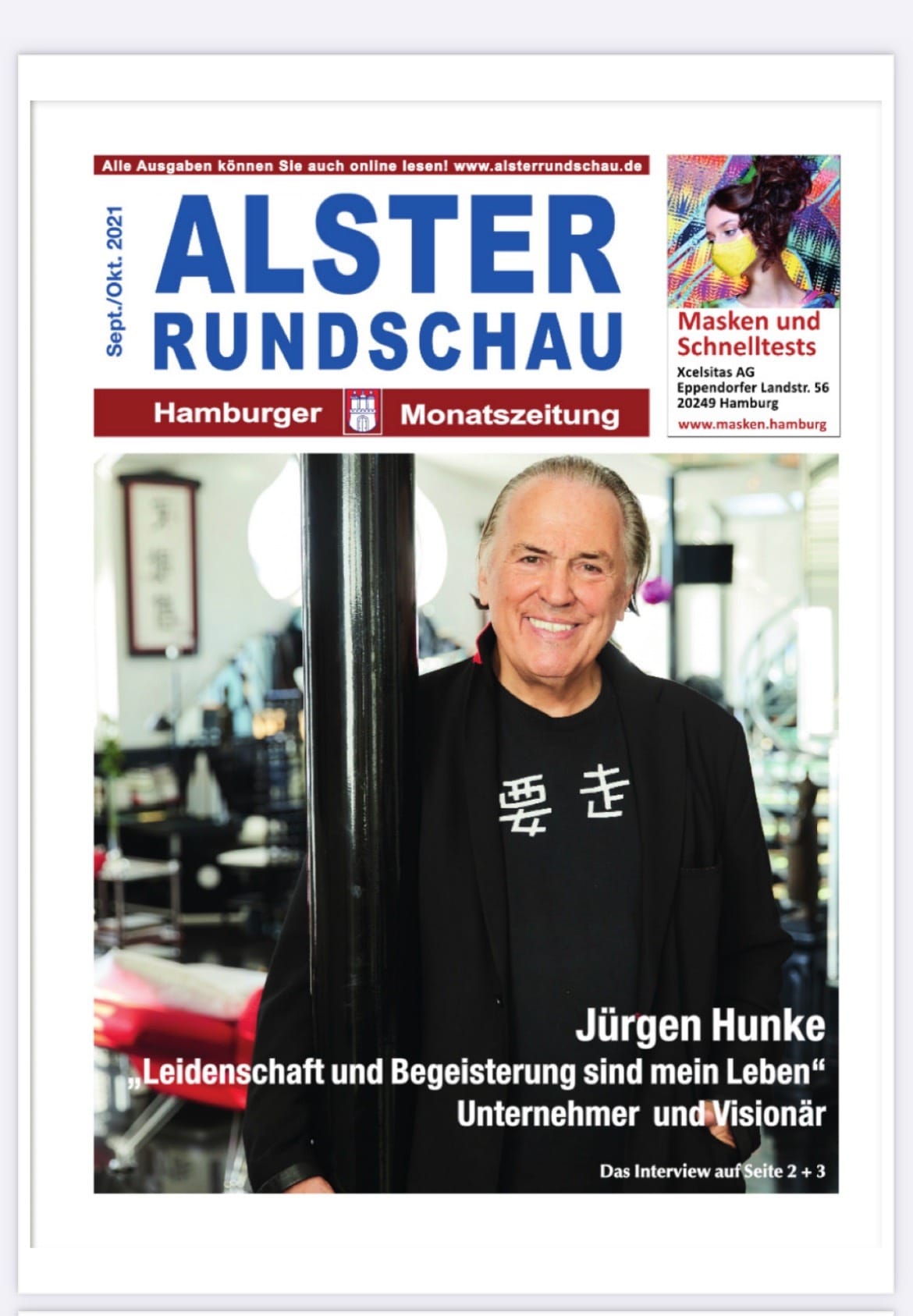 Jürgen Hunke: „Leidenschaft und Begeisterung sind mein Leben“ Alster Rundschau, Sept./Okt. 2021