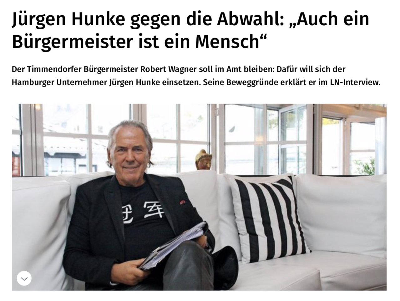 Jürgen Hunke gegen die Abwahl: „Auch ein Bürgermeister ist ein Mensch"