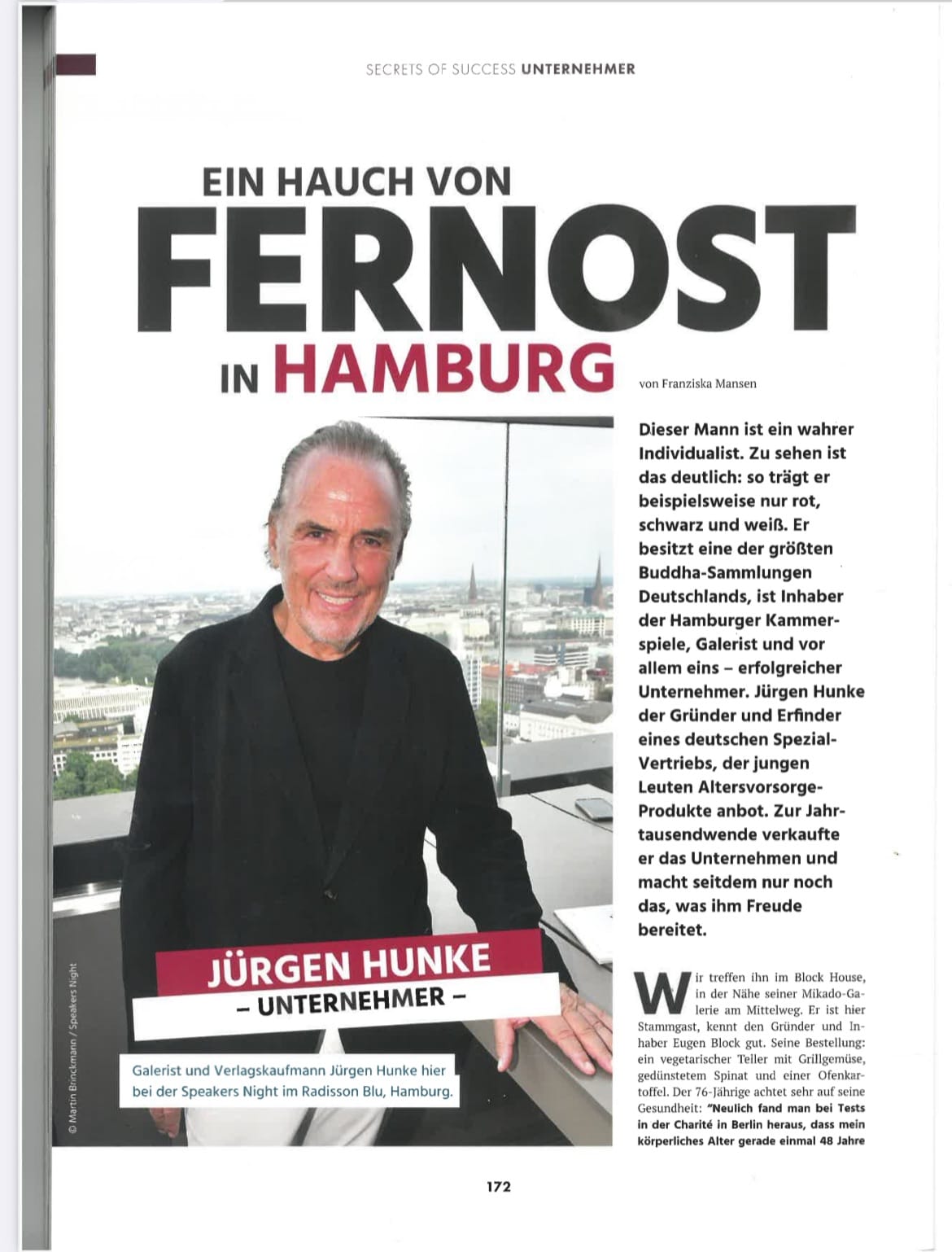 Ein Hauch von Fernost in Hamburg Secrets of Success 2020, Ausgabe 1