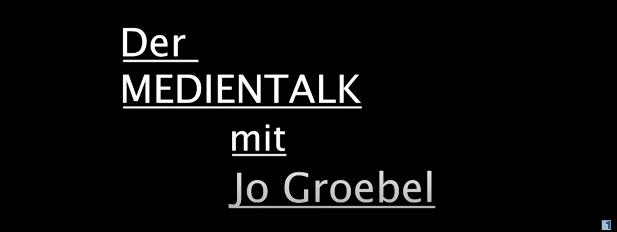 Der Medientalk mit Jo Groebel