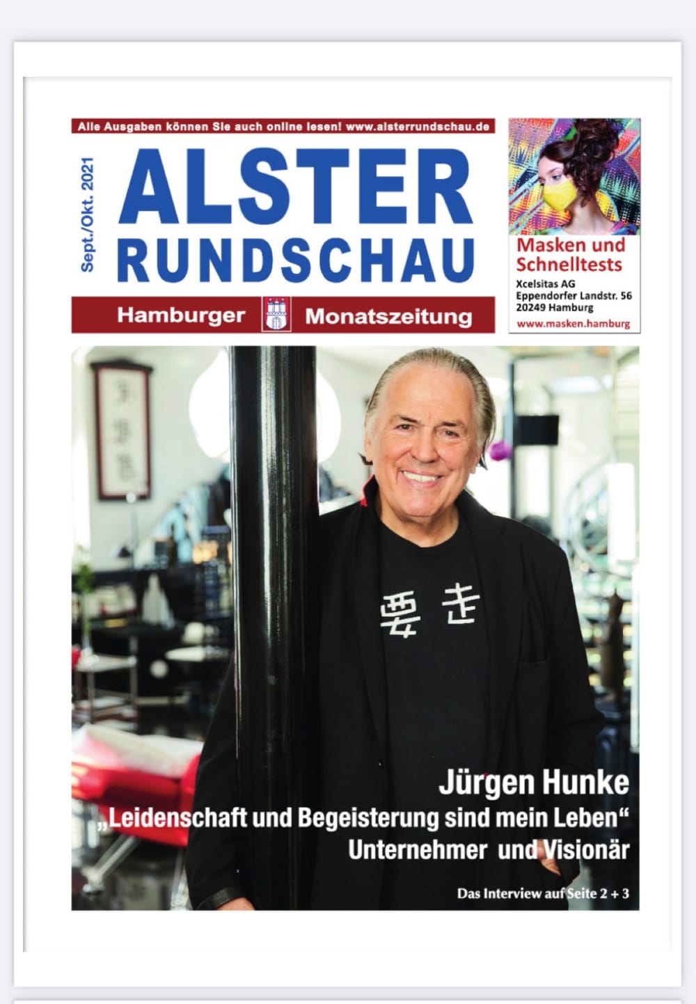 Jürgen Hunke: „Leidenschaft und Begeisterung sind mein Leben“ Alster Rundschau, Sept./Okt. 2021 post image