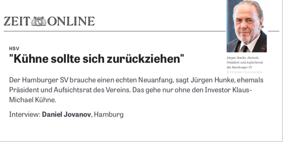 Interview: „Kühne sollte sich zurückziehen“ ZEIT Online, 29.4.2020 post image